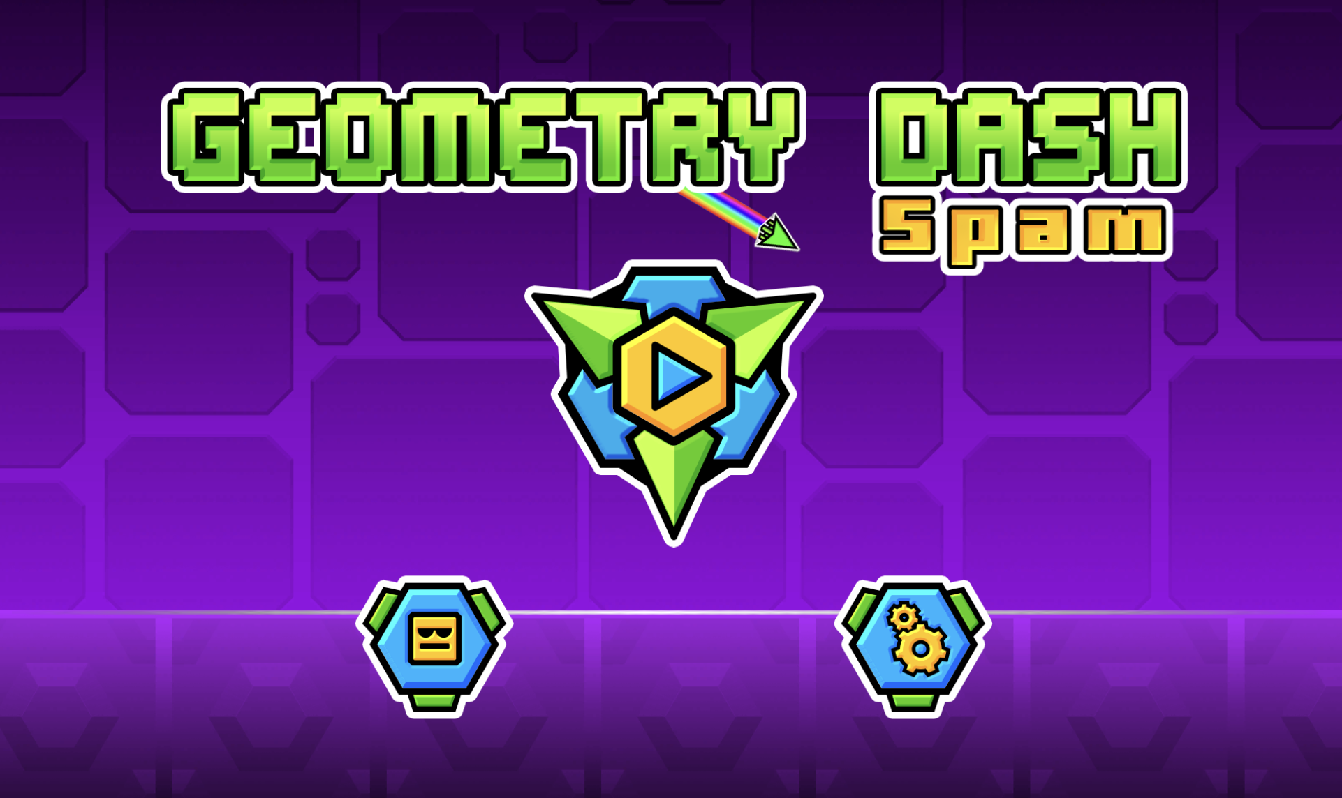 Screenshot of Geometry Dash Spam, a Skill browser game — play free online